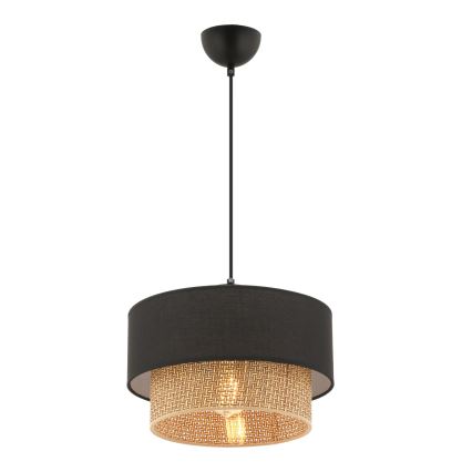 Luster ECHO 1xE27/60W/230V čierny/hnedý