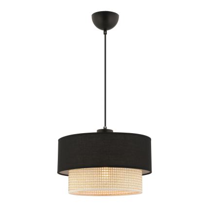 Luster ECHO 1xE27/60W/230V čierny/krémový