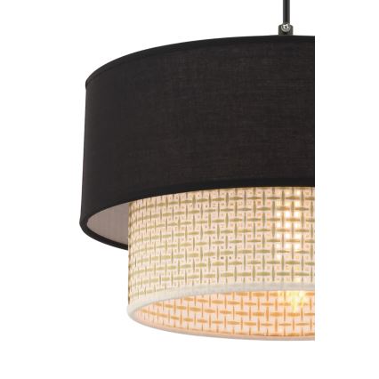 Luster ECHO 1xE27/60W/230V čierny/krémový