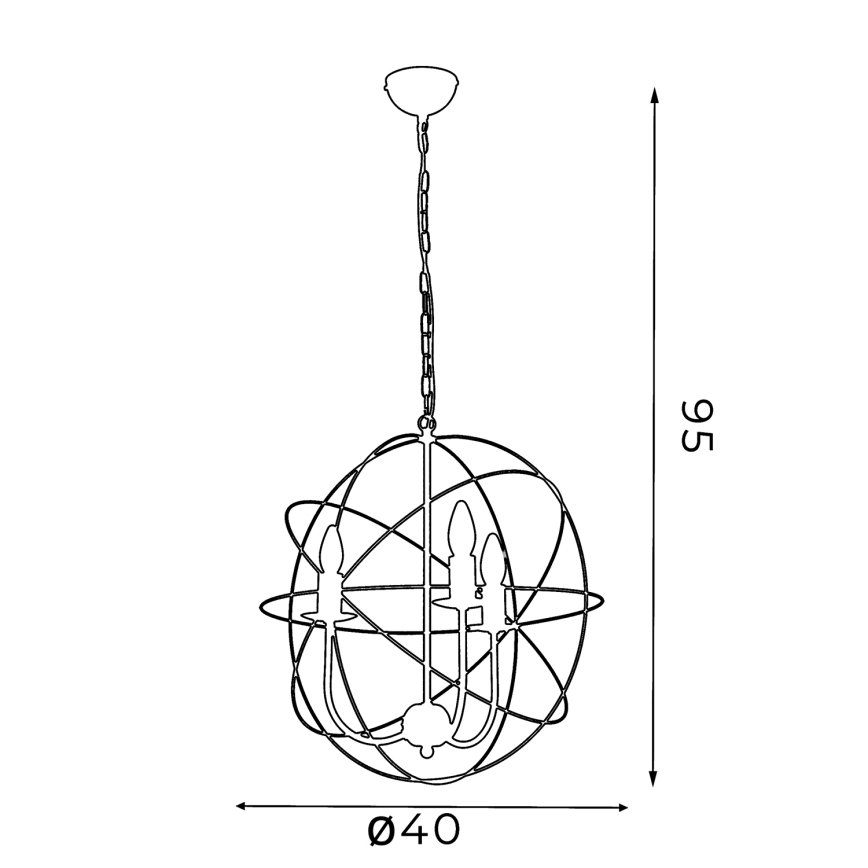 Luster GLOBE 3 3xE14/60W