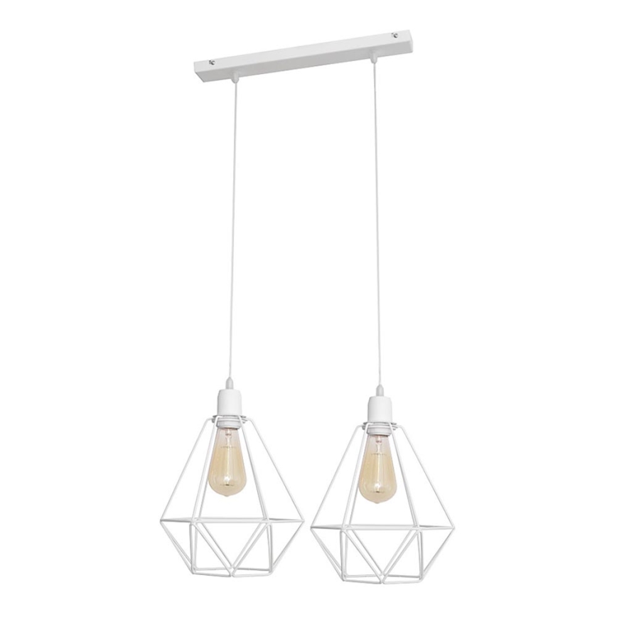 Luster KARO 2xE27/15W/230V biela
