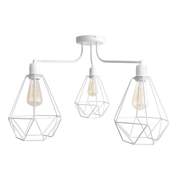 Luster KARO 3xE27/15W/230V biela
