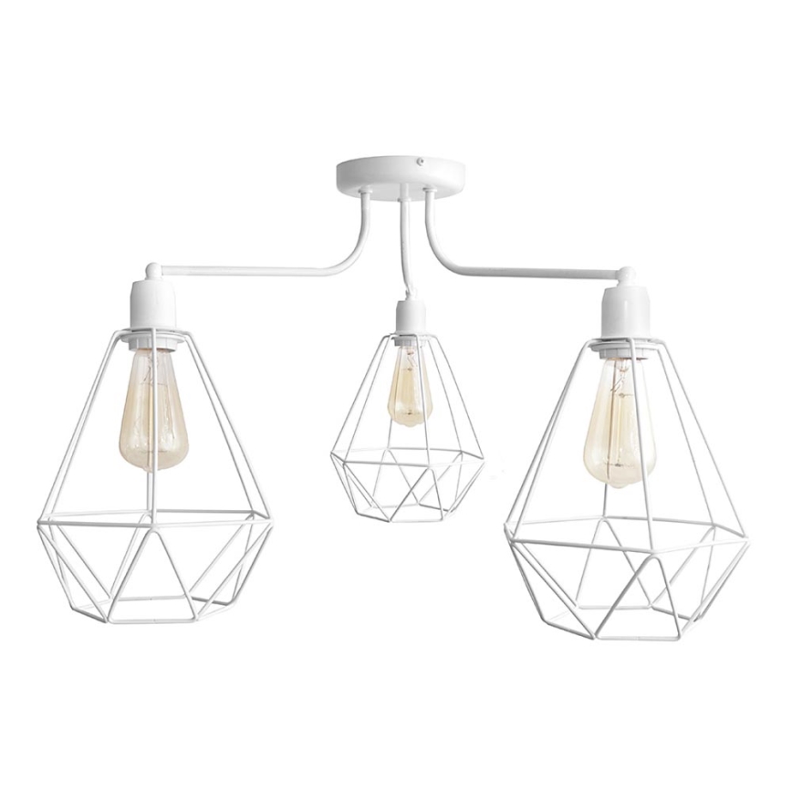 Luster KARO 3xE27/15W/230V biela