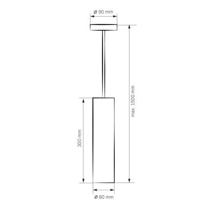 Luster LATI 1xGU10/8W/230V čierna