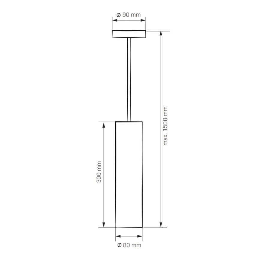 Luster LATI 1xGU10/8W/230V čierna