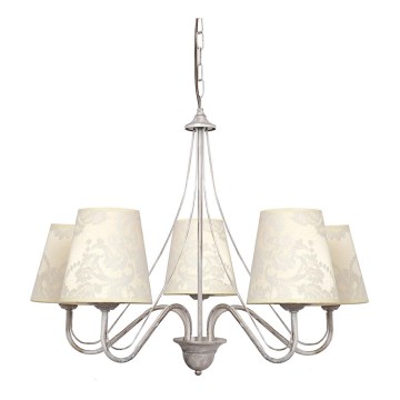 Luster MALBO II 5xE27/15W/230V biela