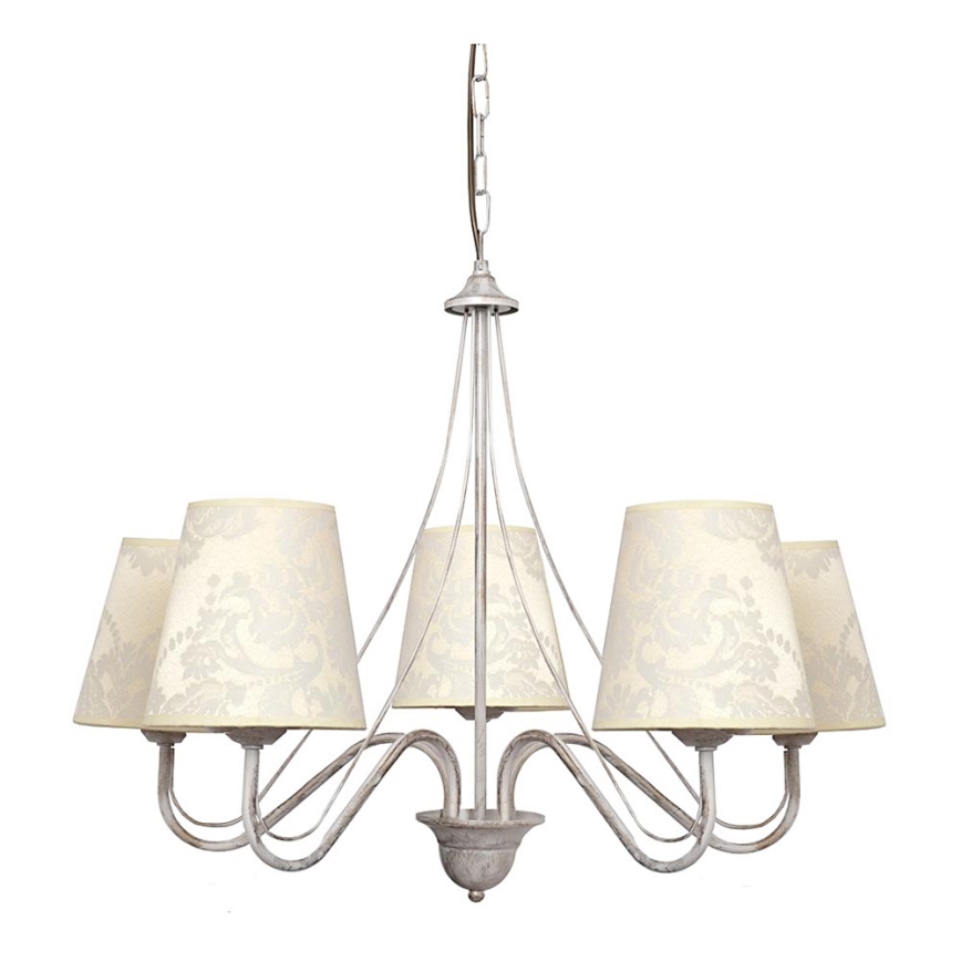 Luster MALBO II 5xE27/15W/230V biela