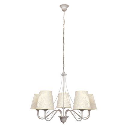 Luster MALBO II 5xE27/15W/230V biela