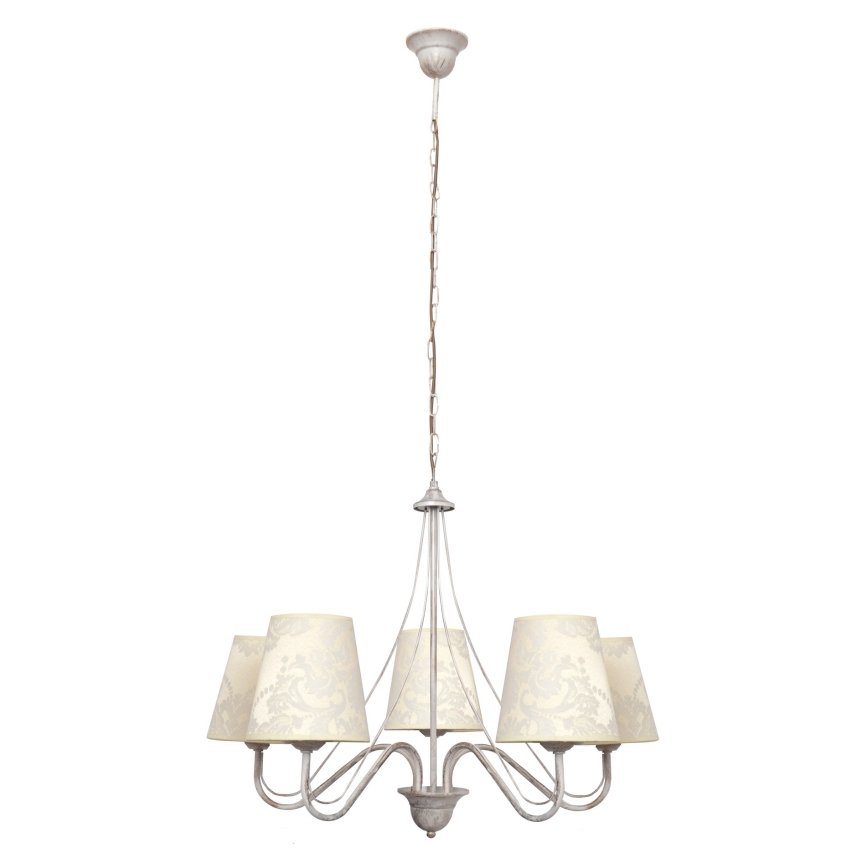 Luster MALBO II 5xE27/15W/230V biela