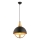 Luster na lančuku MONZA 1xE27/40W/230V pr. 30 cm čierna/zlatá