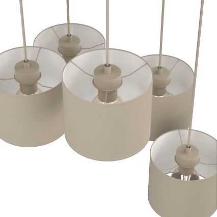 Luster na lane ARDEN 5xE27/15W/230V, priemer 44 cm, béžový
