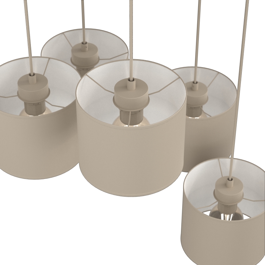 Luster na lane ARDEN 5xE27/15W/230V, priemer 44 cm, béžový