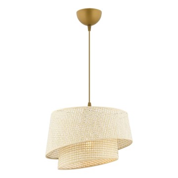 Luster na laně BARETTE 1xE27/60W/230V krémový