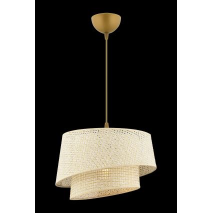 Luster na laně BARETTE 1xE27/60W/230V krémový