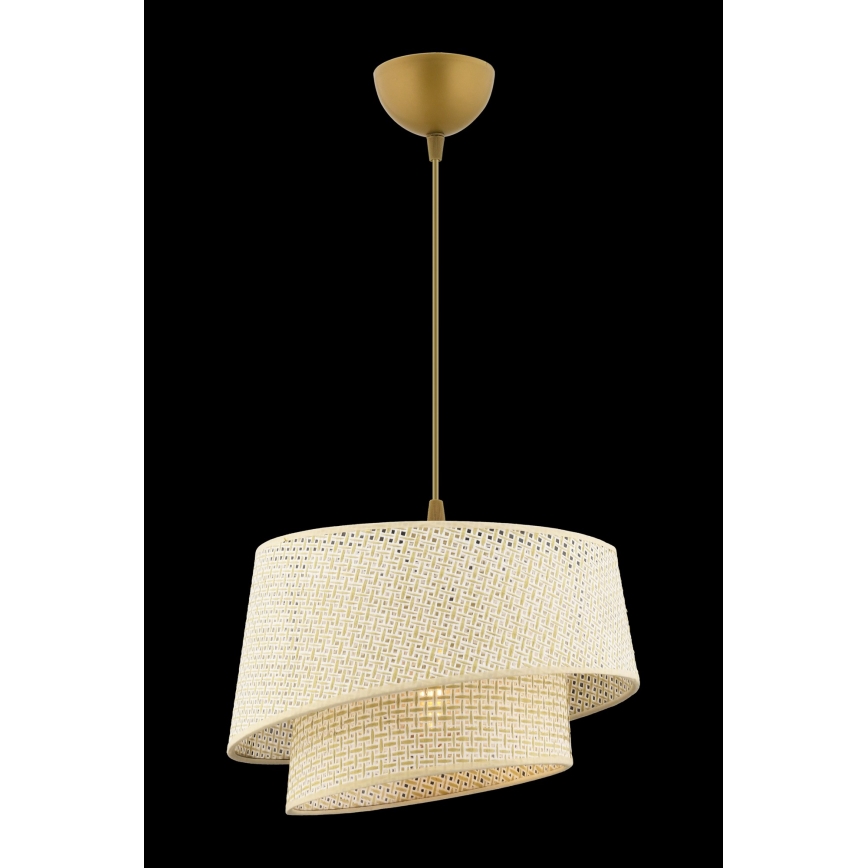 Luster na laně BARETTE 1xE27/60W/230V krémový