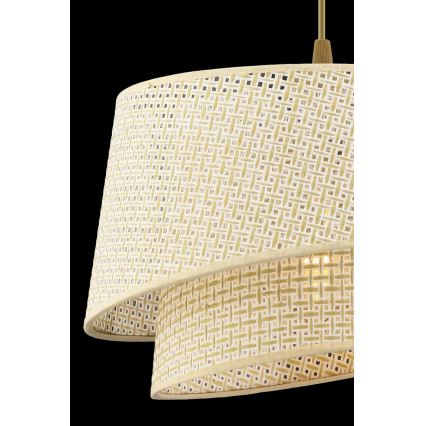 Luster na laně BARETTE 1xE27/60W/230V krémový