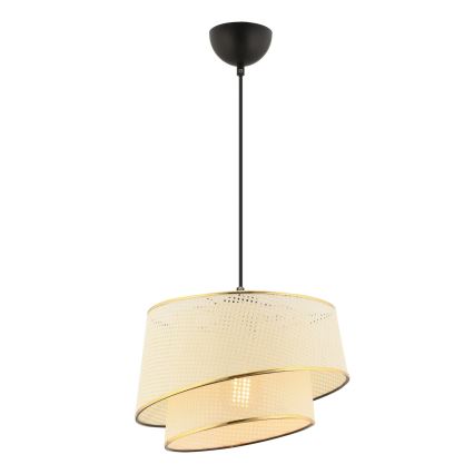 Luster na lane BARETTE 1xE27/60W/230V krémový/zlatý