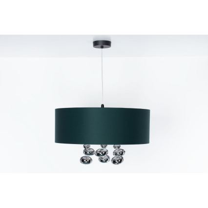 Luster na lane BUBBLE 1xE27/60W/230V priemer 50 cm zelená