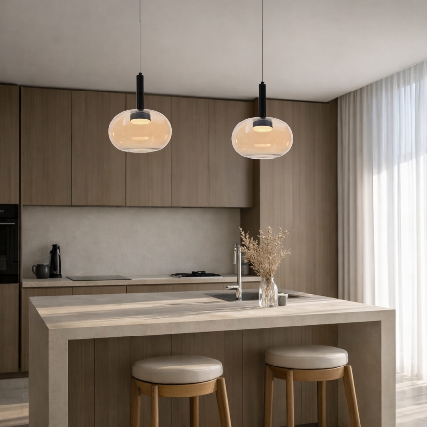 Luster na lane BUENO 1xGX53/9W/230V pr. 25 cm dymovo-béžový