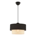 Luster na lane ECHO 1xE27/60W/230V čierna/krémová