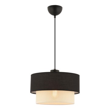 Luster na lane ECHO 1xE27/60W/230V čierna/krémová