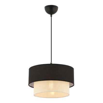 Luster na lane ECHO 1xE27/60W/230V čierna/krémová