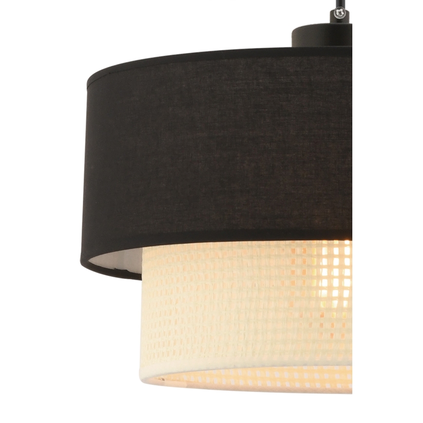 Luster na lane ECHO 1xE27/60W/230V čierna/krémová