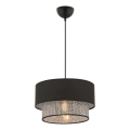 Luster na lane ECHO 1xE27/60W/230V čierna/šedá