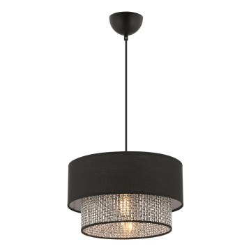 Luster na lane ECHO 1xE27/60W/230V čierna/šedá