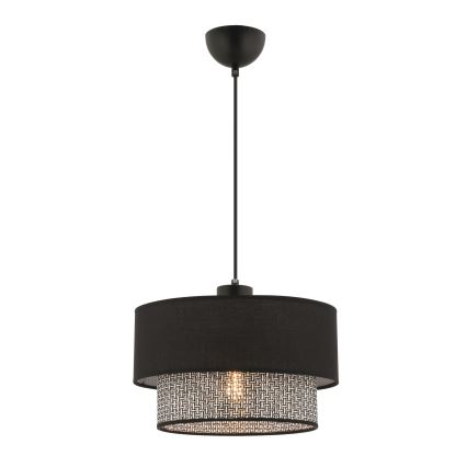 Luster na lane ECHO 1xE27/60W/230V čierna/šedá