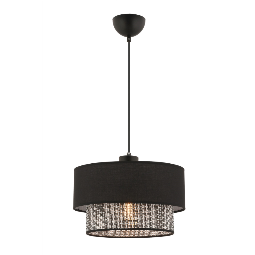 Luster na lane ECHO 1xE27/60W/230V čierna/šedá