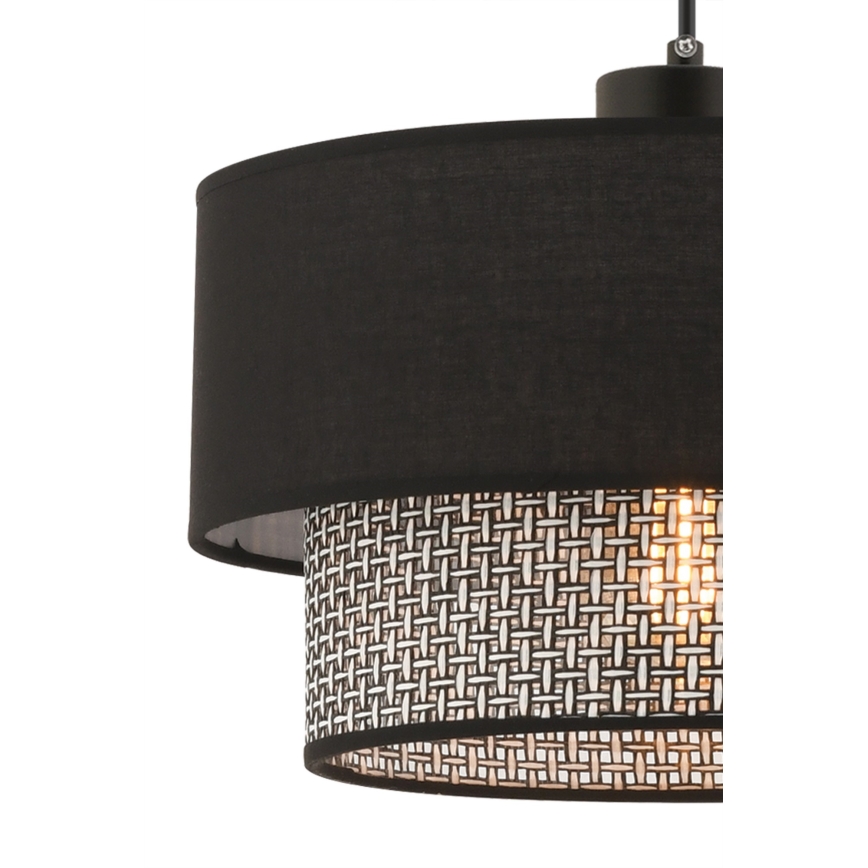 Luster na lane ECHO 1xE27/60W/230V čierna/šedá