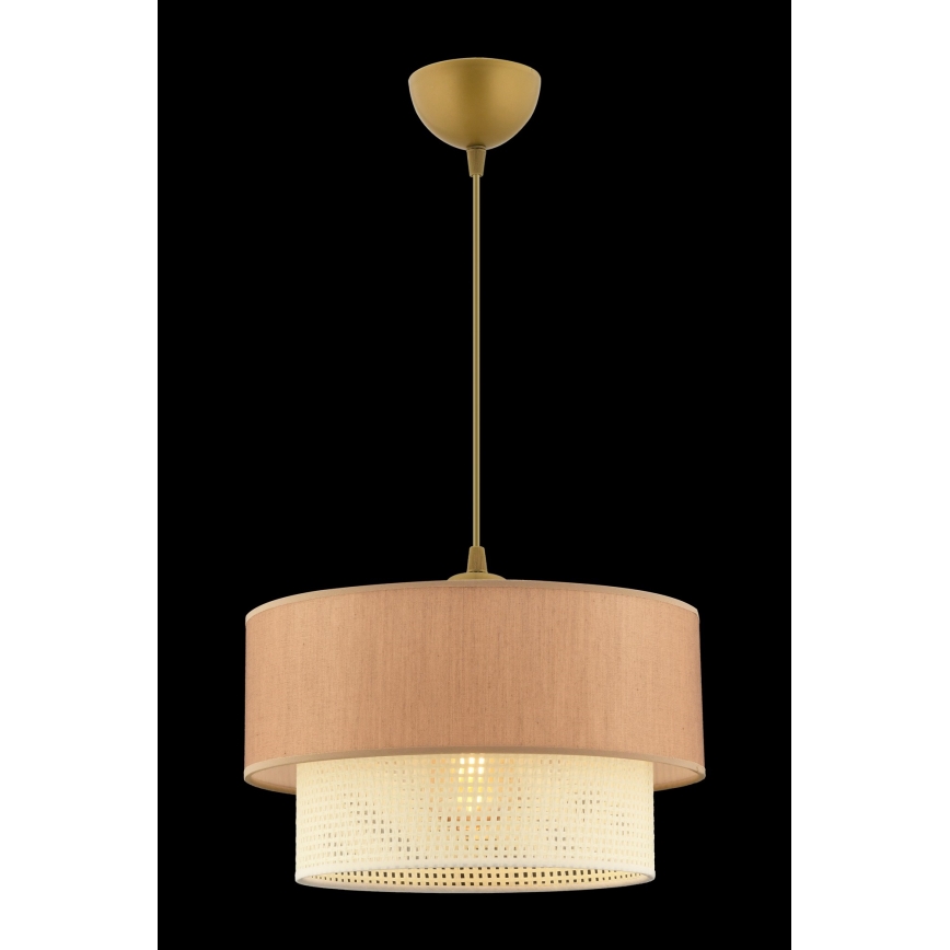 Luster na lane ECHO 1xE27/60W/230V hnedá/krémová