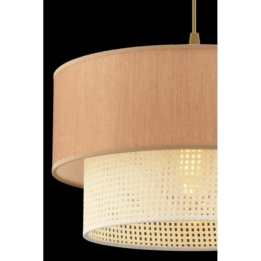 Luster na lane ECHO 1xE27/60W/230V hnedá/krémová