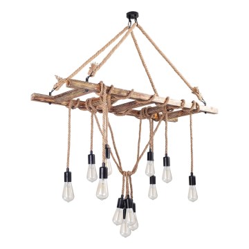 Luster na lane EREBOS 12xE27/40W/230V hnedý