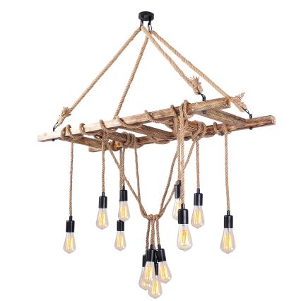 Luster na lane EREBOS 12xE27/40W/230V hnedý