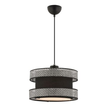 Luster na lane HALO 1xE27/60W/230V čierna/šedá