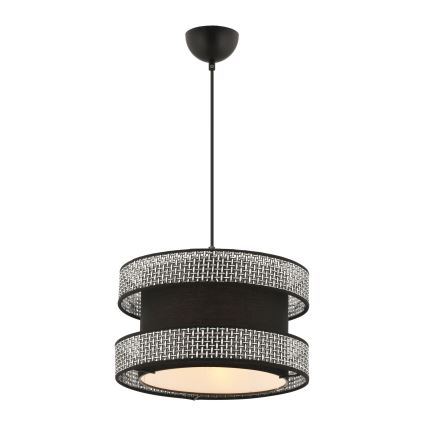 Luster na lane HALO 1xE27/60W/230V čierna/šedá