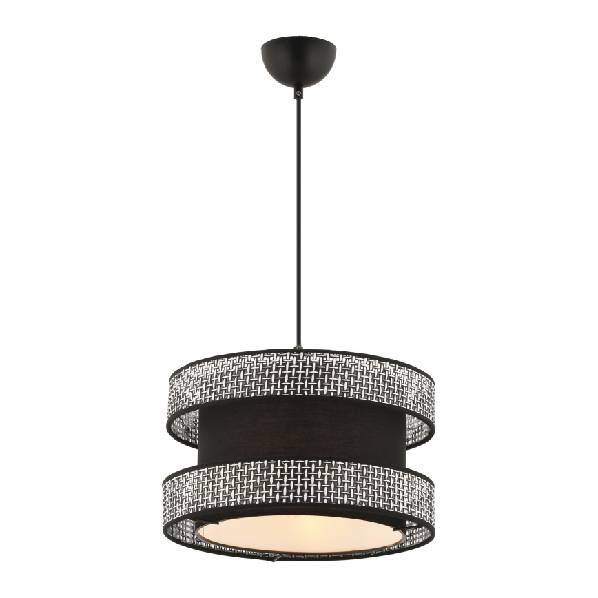 Luster na lane HALO 1xE27/60W/230V čierna/šedá
