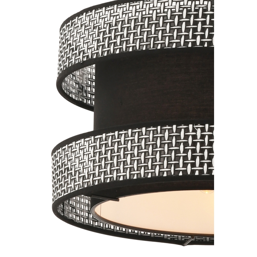 Luster na lane HALO 1xE27/60W/230V čierna/šedá