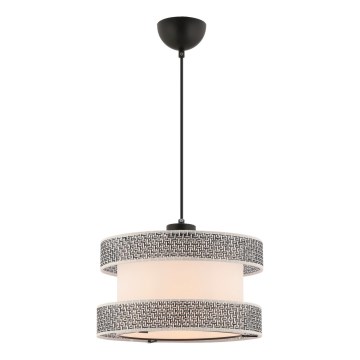 Luster na lane HALO 1xE27/60W/230V krémová/šedá