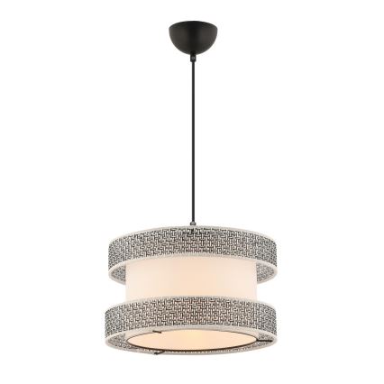 Luster na lane HALO 1xE27/60W/230V krémová/šedá
