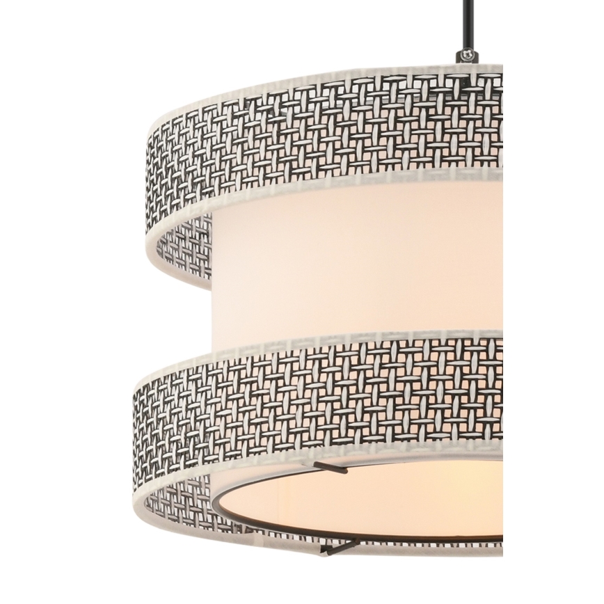 Luster na lane HALO 1xE27/60W/230V krémová/šedá