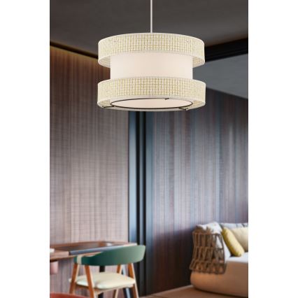 Luster na lane HALO 1xE27/60W/230V krémový