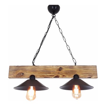 Luster na lane HEPSI 2xE27/40W/230V smrek orech
