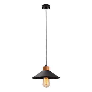 Luster na laně MANAVGAT 1xE27/40W/230V čierna/hnedá