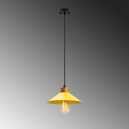 Luster na laně MANAVGAT 1xE27/40W/230V žltá/hnedá