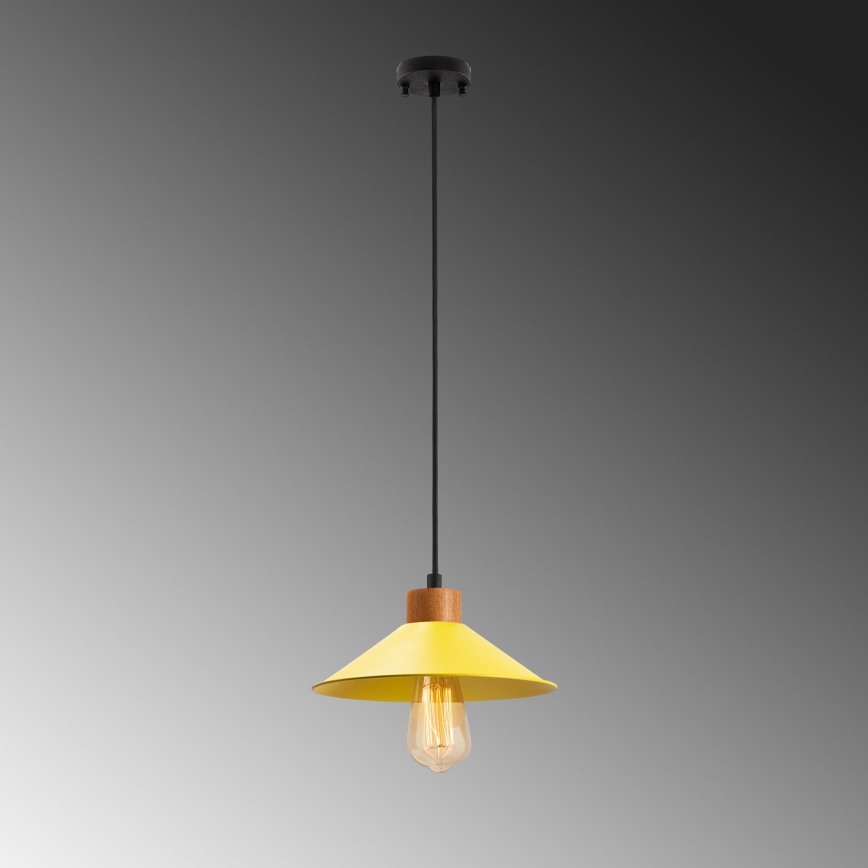 Luster na laně MANAVGAT 1xE27/40W/230V žltá/hnedá