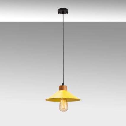 Luster na laně MANAVGAT 1xE27/40W/230V žltá/hnedá