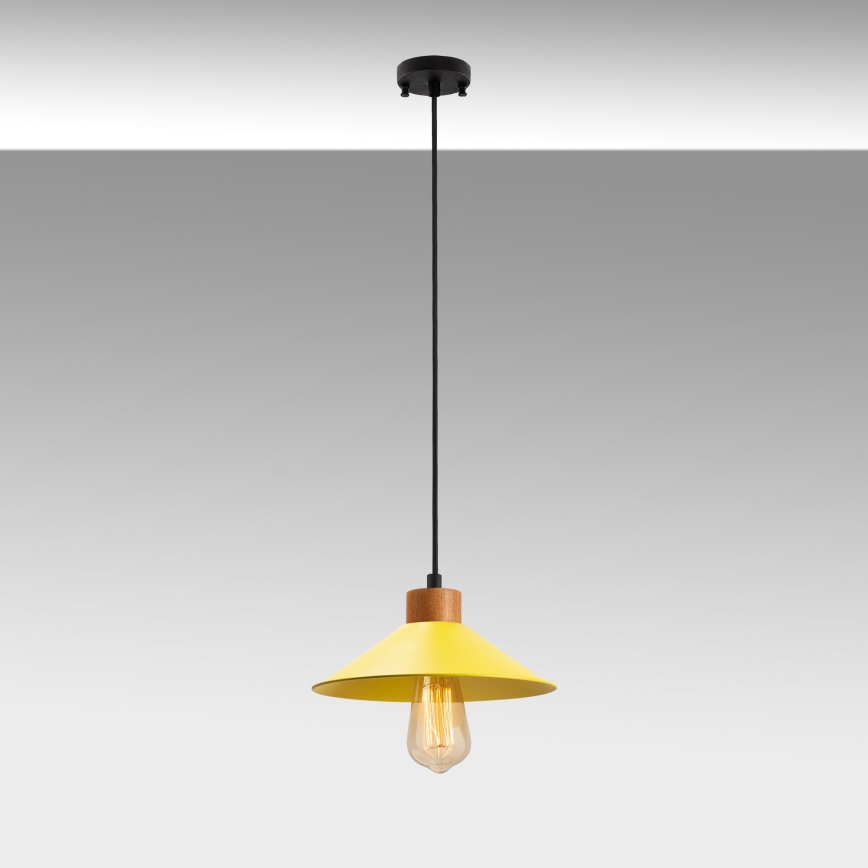 Luster na laně MANAVGAT 1xE27/40W/230V žltá/hnedá